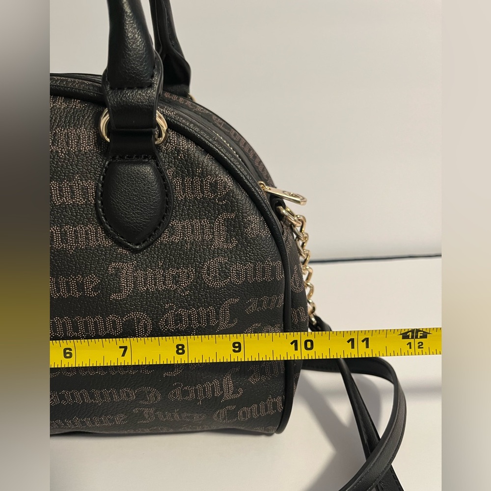 NWT Juicy Couture Gothic Dots Black Flawless Dome Satchel Crossbody Bag OS - Picture 8 of 11